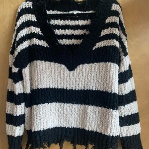 Over-sized V Neck Sweater